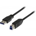 Deltaco USB3-120S USB kabelis USB 3.2 Gen 1 (3.1 Gen 1) 2 m USB A USB B Juoda