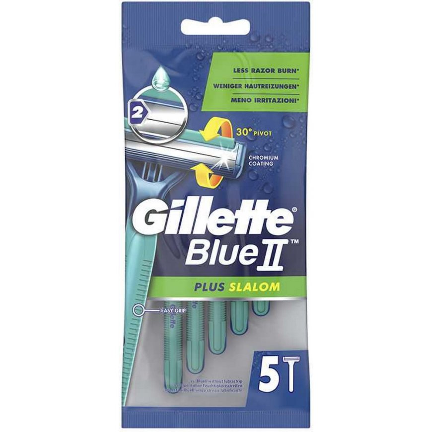 "Gillette Mėlyna Ii Plus Slalom" одноразовые станки для бритья 5 шт. – 2