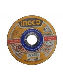Ingco MCD121155 Metal cutting wheel, 115 x 1.2 x 22.2 mm, set of 10