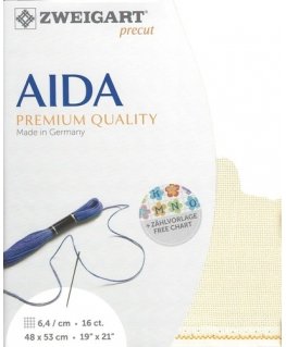 Zweigart Drobe Zweigart Sawitzki Eelnevalt lõigatud Fein-Aida 48x53 cm 37937054853