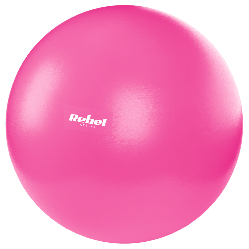Mini mankštas bumba rehabilitācijai Pilates, 25 cm, ar rokas sūkni, rozā, REBEL ACTIVE