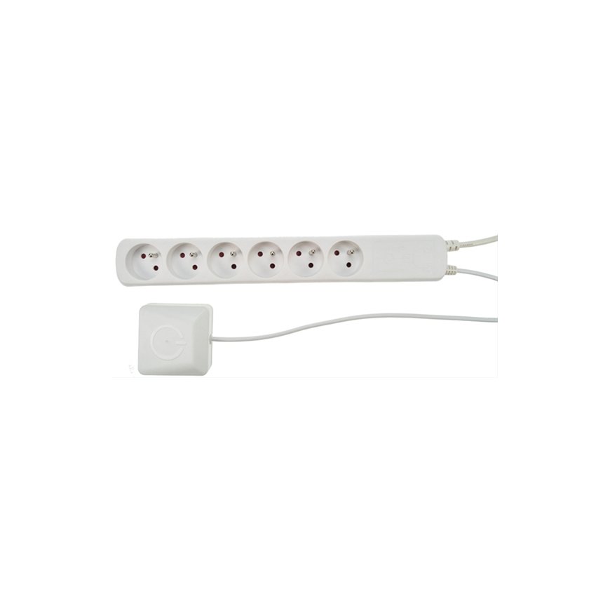 Solight PP102 liigpinge kaitsevahend Valge 6 vahelduvvoolu kontakt 230 V 3 m