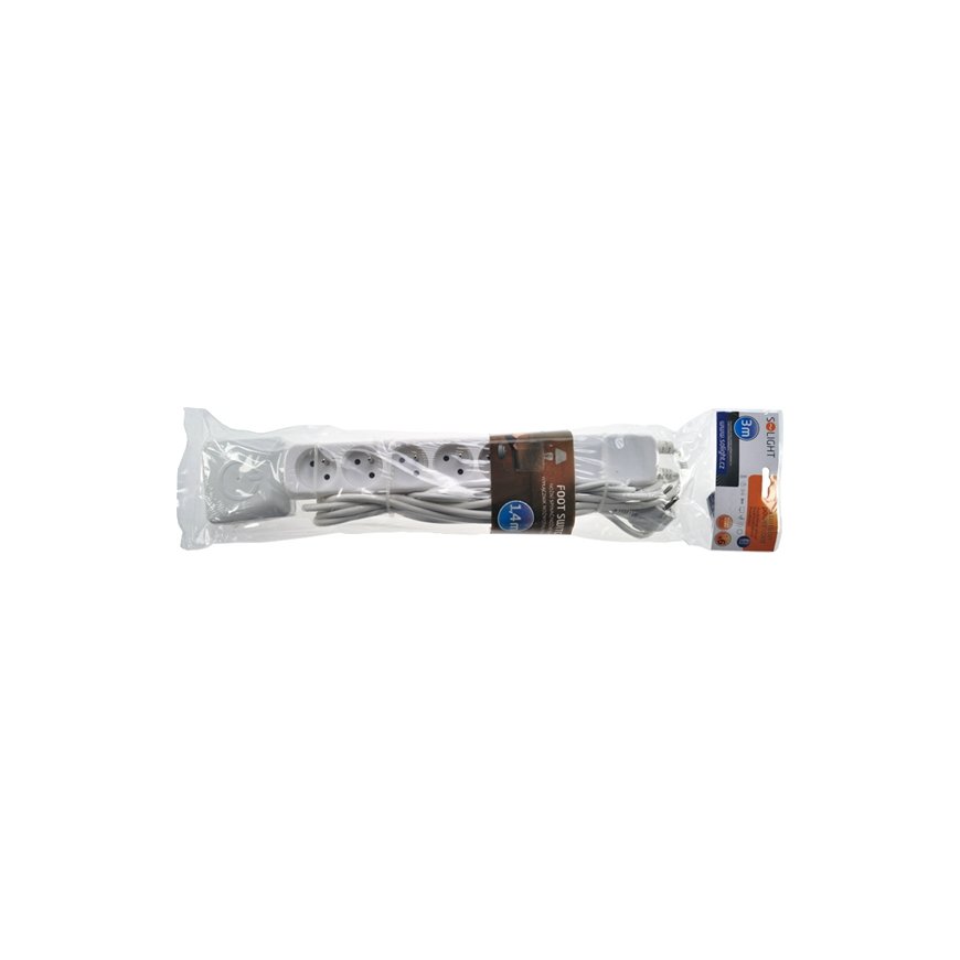 Solight PP102 сетевой фильтр Белый 6 розетка(и) 230 V 3 m – 2