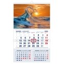 Mobile Serviss Hanging Calendar SEA WAVE 2026, three in one Mobile Serviss Hanging Calendar SEA WAVE 2026, three in one
