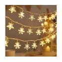 Aigostar LED Kalėdų leputės snaigė/žvaigždė - 6m/40 lemputių šiltai baltos, maitinamos baterijomis 3xAA EHD-LS05