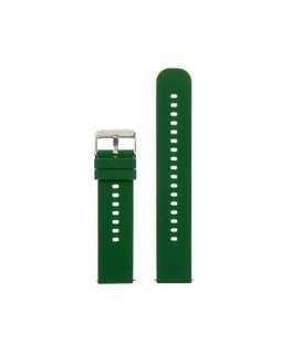 Pacific U27 rubber watch strap - dark green/silver - 22mm