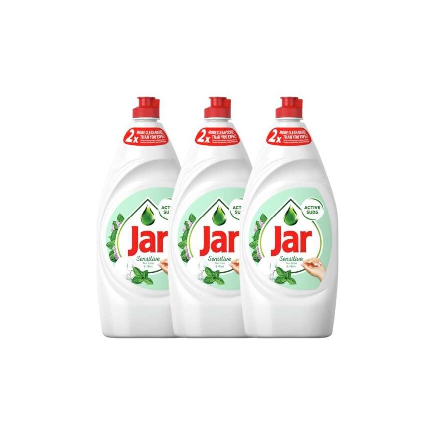 Jar indų ploviklis, jautriems odos tipams, arbatmedžio ir mėtų, 2x 900 ml