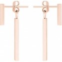 Pink Gold Plated Steel French Fry Earrings Pink Gold Plated Steel French Fry Earrings