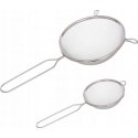 Five stainless steel sieve set, 2 pcs. Five stainless steel sieve set, 2 pcs.