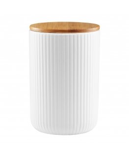 Keittiöastiasto Skirtas kiharoille hiuksille aaltoileva bambukannella valkoinen 850 ml AMBITION