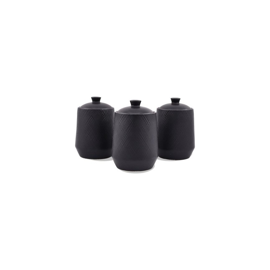 Kitchen container Skirtas for curly hair, ribbed with a bamboo lid, white, 850 ml AMBITION – 2