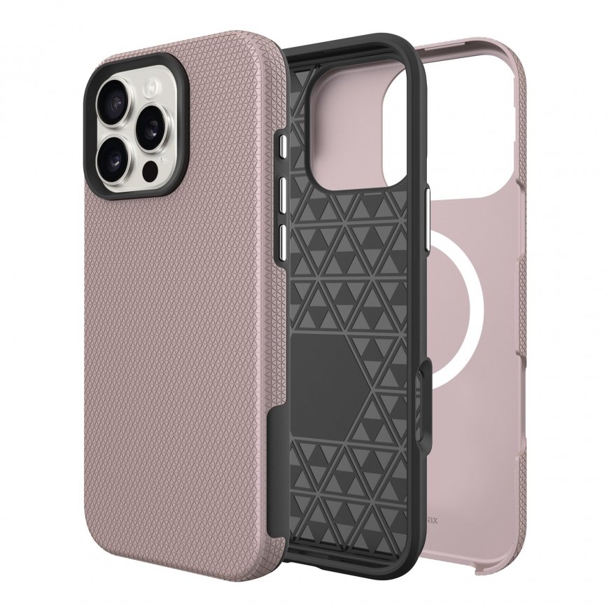 Perfectionists Triangle Mag Case for Apple iPhone 14 Pro Max in Rose Gold