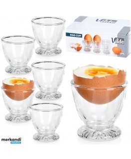 Glass Egg Plates Vilde, 6 pcs.