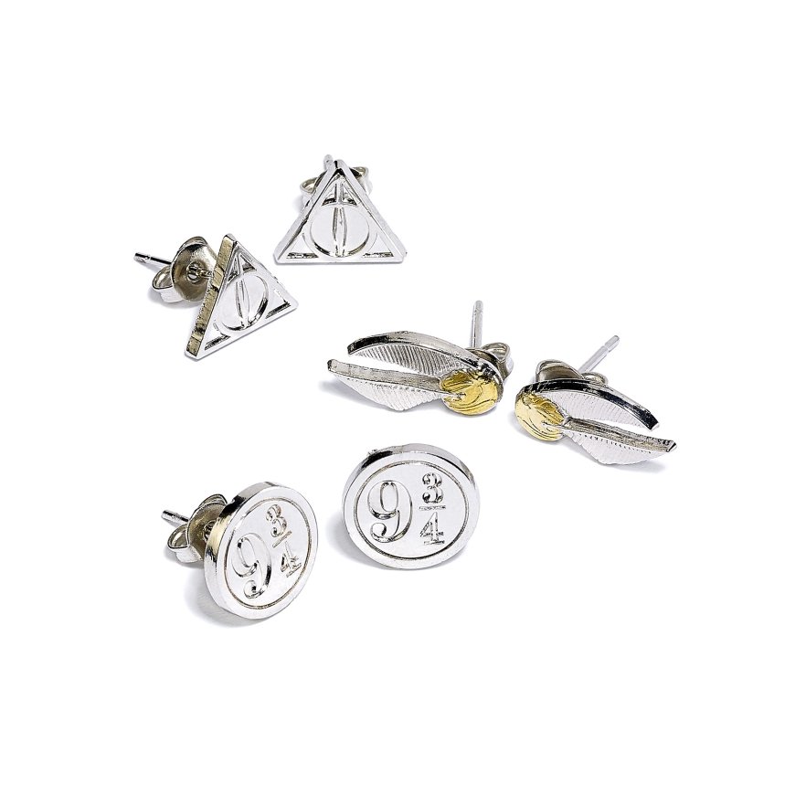 Carat Shop Harry Potter Kuoleman Varjelukset nappikorvakorut – 2
