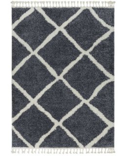 WELBEN CROSS Carpet, white color, boho style, 70x300 Hakano