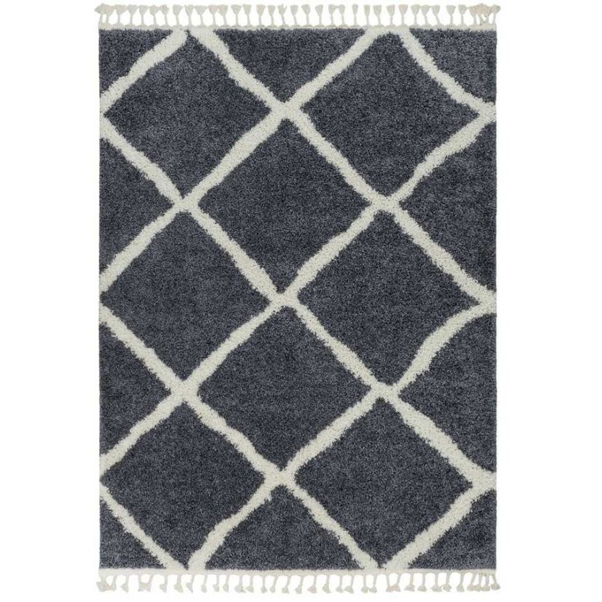 WELBEN CROSS Carpet, white color, boho style, 70x300 Hakano