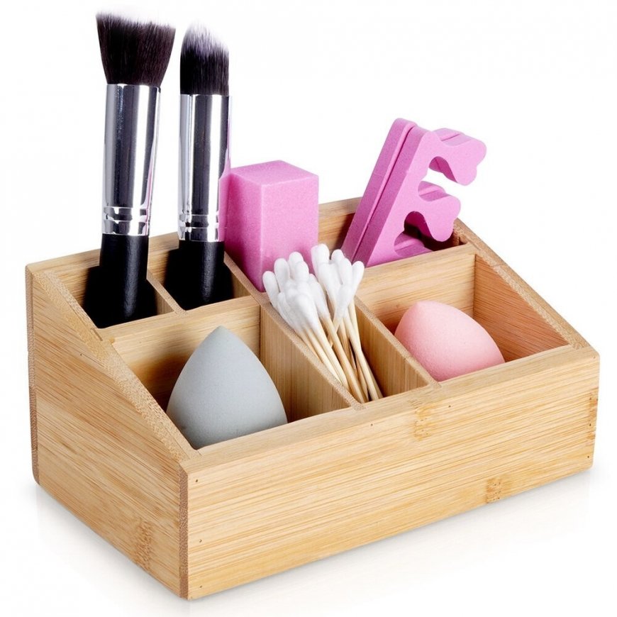 Eleganza Cosmetics Organizer Bamboo 17x10x8 cm