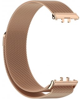 4Wrist rihm Samsung Fit 3 jaoks - Milanese Loop roosaka kuldse värviga