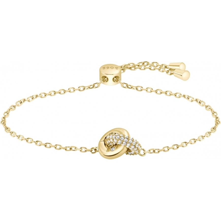 Hugo Boss Gold-plated bracelet with crystals Live Precious 1580757 – 2