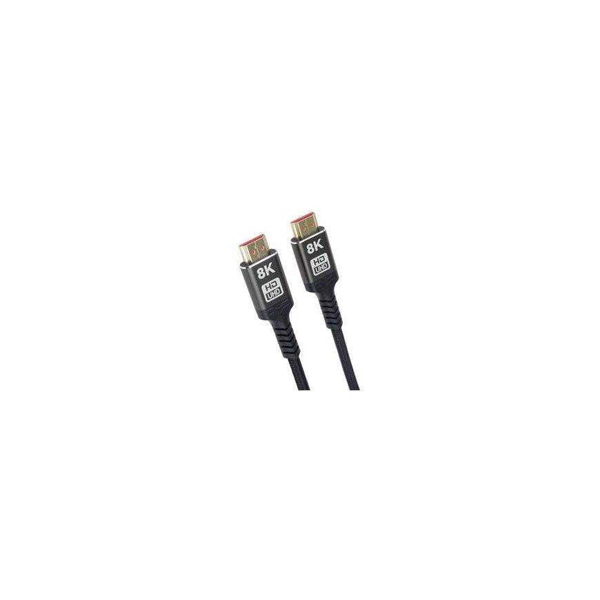PremiumCord ULTRA HDMI 2.1 High Speed + Ethernet -kaapeli 8K@60Hz, kultapinnoitettu 1m – 2