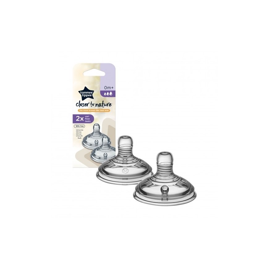 TOMMEE TIPPEE anti-colic variable flow nipples, 2 pcs., 42458701 – 2