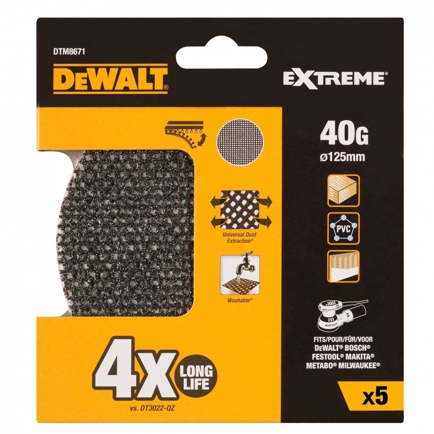 DeWALT DTM8671-QZ šlifuoklio priedas 5 vnt – 2