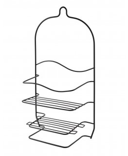 Bathlab CARL Black Bath Shelf 21.5x11x40.5cm