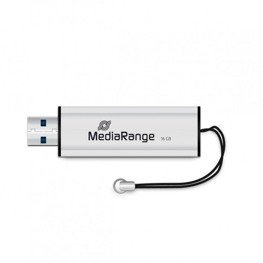 MediaRange MR915 USB-välkmälu 16 GB USB Type-A / Micro-USB 3.2 Gen 1 (3.1 Gen 1) Must, Hõbe