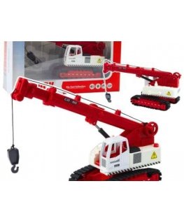 Игрушечный гусеничный кран с огнями и звуками, металлическая кабина Lean Toys