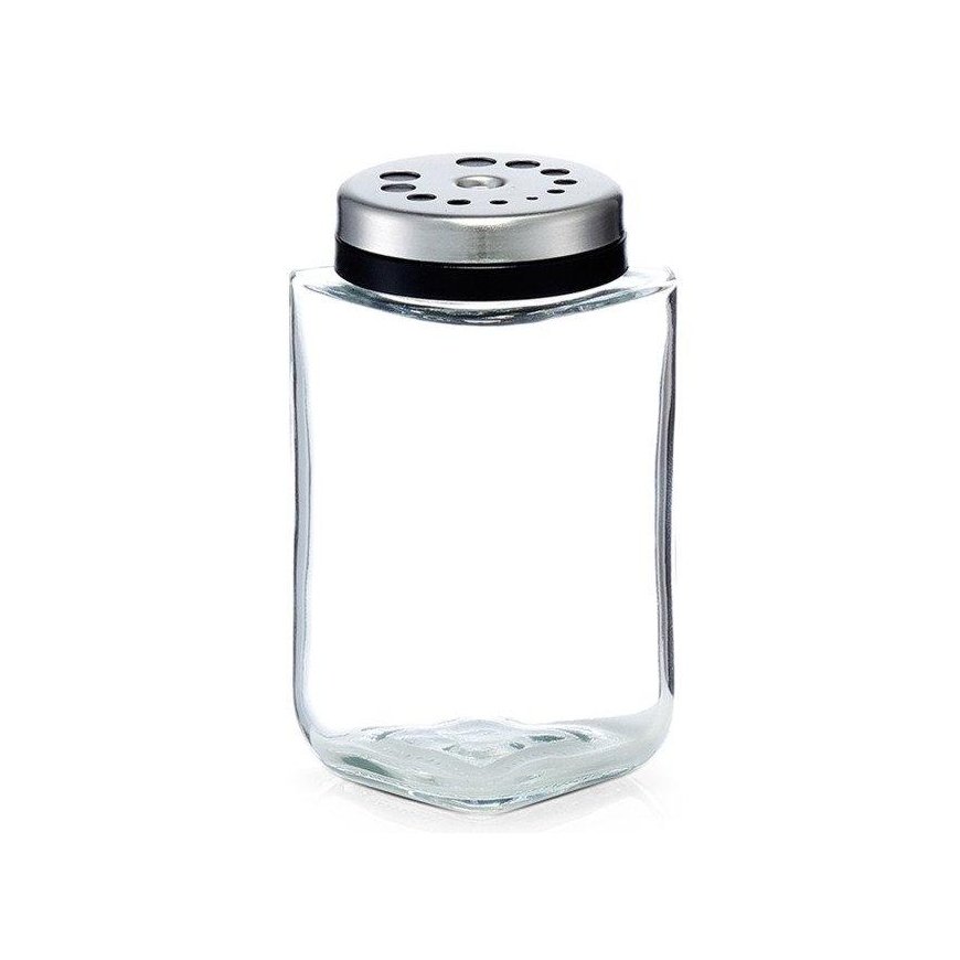 Zeller Glass Dispenser, Spice Container, Glass Jar for Salt and Pepper.