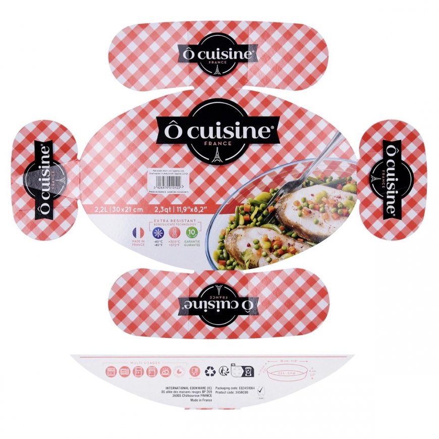 Ovaali paistinpannu 30 x 21 cm OCUISINE