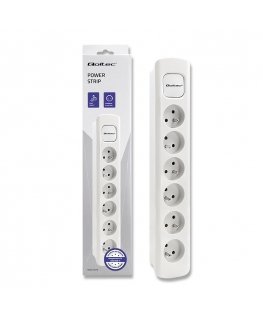 Qoltec 50278 power extension 1.8 m 6 AC outlet(s) Indoor White