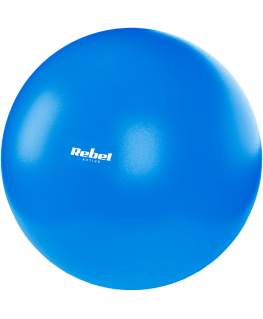 Mini mankštas bumba rehabilitācijai pilatesā, 25 cm, ar rokas sūkni, zila, REBEL ACTIVE