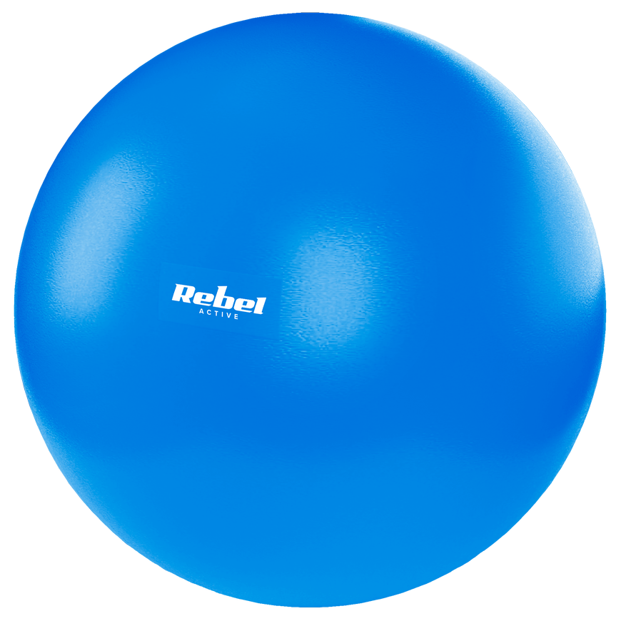 Mini exercise ball for rehabilitative pilates, 25 cm, with hand pump, blue, REBEL ACTIVE