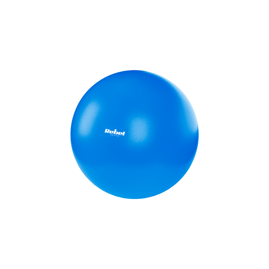 Mini exercise ball for rehabilitative pilates, 25 cm, with hand pump, blue, REBEL ACTIVE – 2