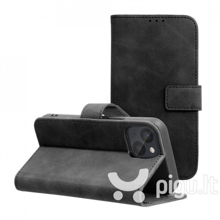 OEM LUNA Book Carbon Case for Xiaomi Redmi 9C / 9C NFC in black color. – 2