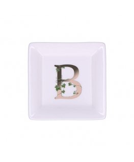 LA PORCELLANA BIANCA ADORATO Neliölautanen 10 cm, B kuviolla