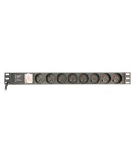 Gembird EG-PDU-014-F power distribution unit (PDU) 8 AC outlet(s) 1U Black