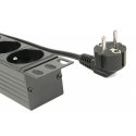 Gembird EG-PDU-014-F блок распределения питания 8 розетка(и) 1U Черный