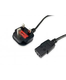 Equip 112300 Black 2 m BS 1363 C13 coupler