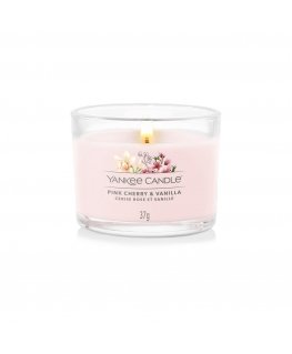 Yankee Candle Pink Cherry Vanilla vahakynttilä Pyöreä Cherry (hedelmä), Vanilja Vaaleanpunainen 1 kpl
