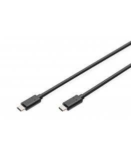 Digitus AK-300138-010-S USB kabelis USB 3.2 Gen 2 (3.1 Gen 2) 1 m USB C Juoda