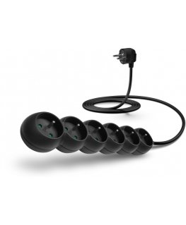 Connect IT 6 PowerRex jatkojohto 2 m 6 AC-pistorasia(a) Sisätila musta