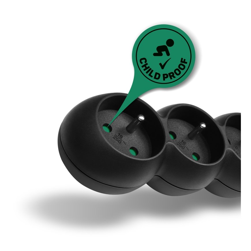 Connect IT 6 PowerRex pagarinātājs 2 m 6 Maiņstrāvas izvade (-s) Iekštelpas Melns – 2