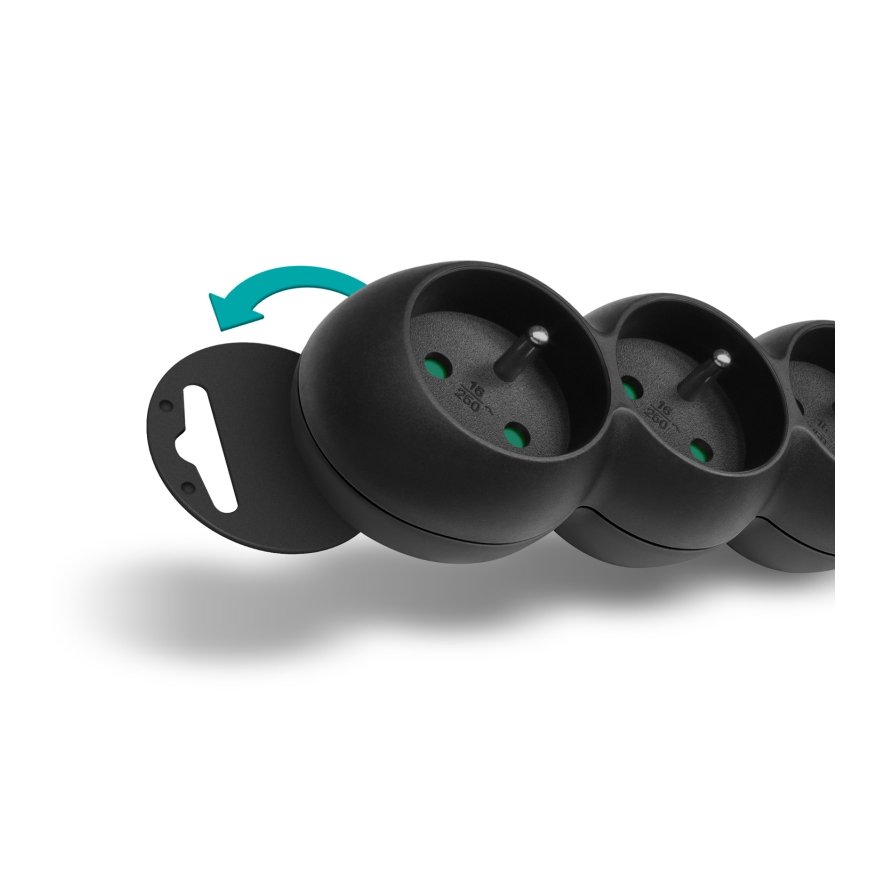 Connect IT 6 PowerRex удлинитель 2 m 6 розетка(и) Для помещений Черный – 3