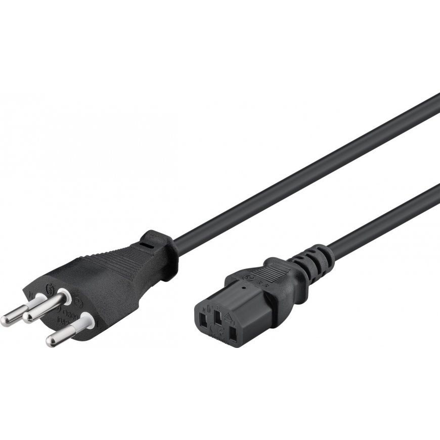 Goobay 93617 power cable Black 2 m SEV 1011 IEC C13 – 2