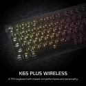 Corsair K65 PLUS tastatūra Speļu USB + RF Wireless + Bluetooth QWERTZ Vācu Melns Corsair K65 PLUS tastatūra Speļu USB + RF Wireless + Bluetooth QWERTZ Vācu Melns