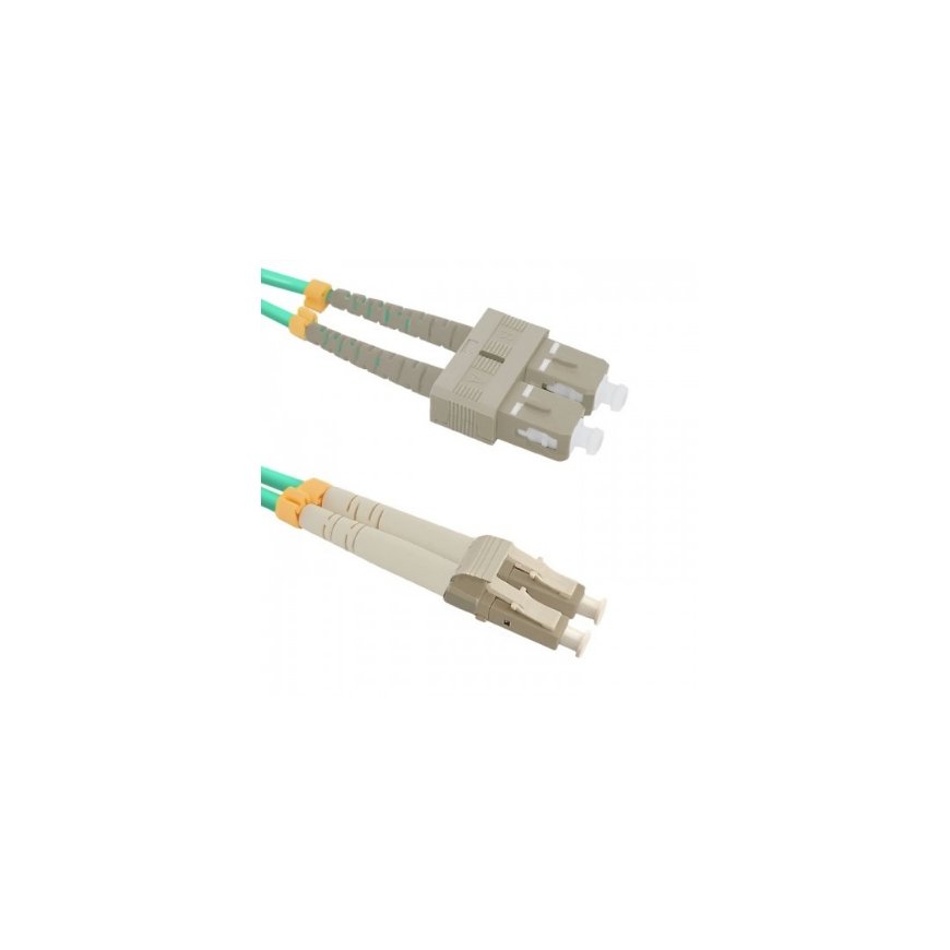 Qoltec 54348 InfiniBand ja kiudoptilised kaablid 1 m LC SC Roheline