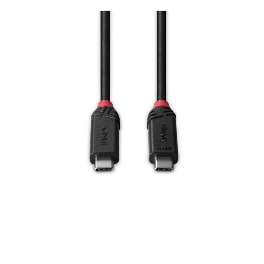 Lindy 37000 USB-kaapeli USB4 Gen 3x2 0,5 m USB C musta – 4