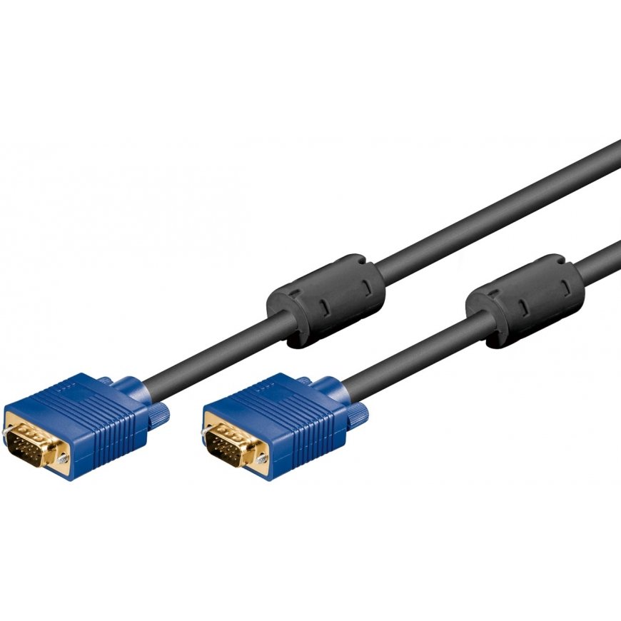 Goobay 93368 VGA cable 1.8 m VGA (D-Sub) Black
